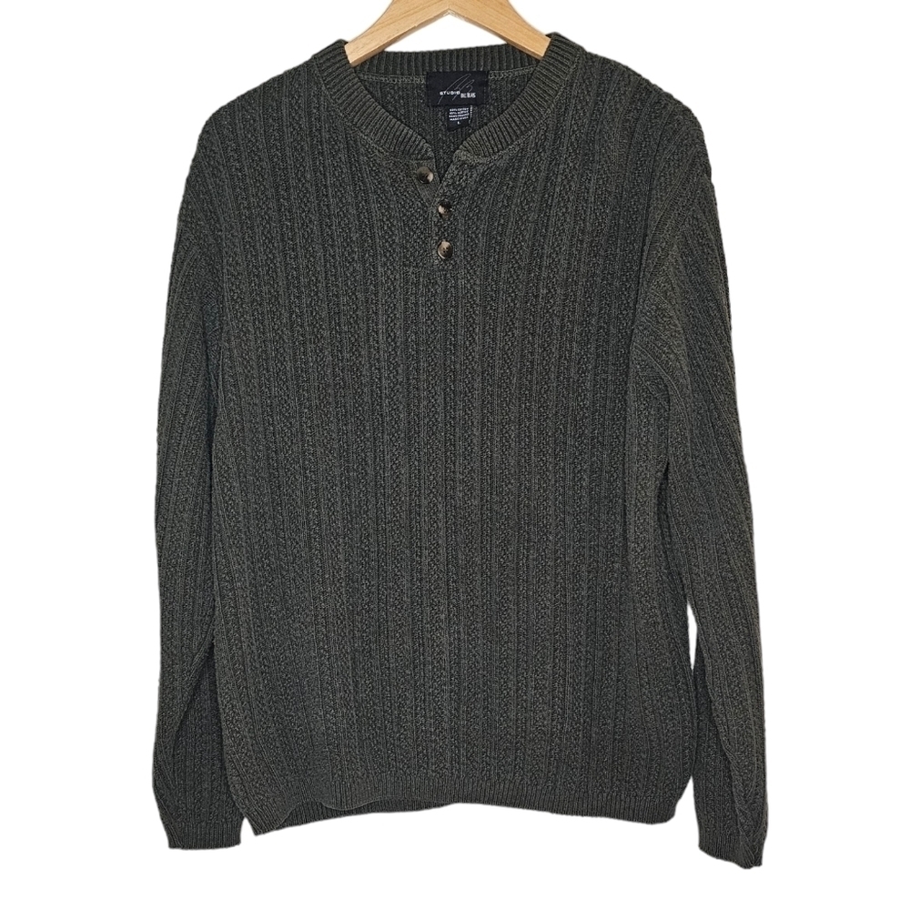 Bill Blass Studio Vintage Hand Framed Sweater Made in USA Size Large